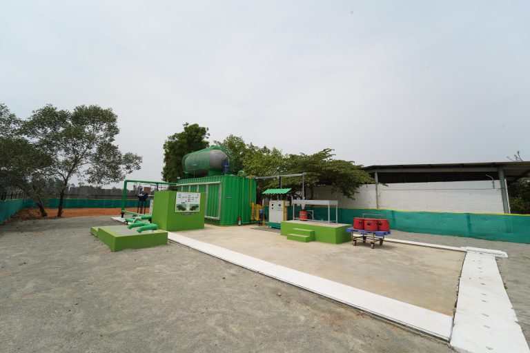 Containerised Bert Mobil biogas plant, an existing installation from LushBert's technology partners
